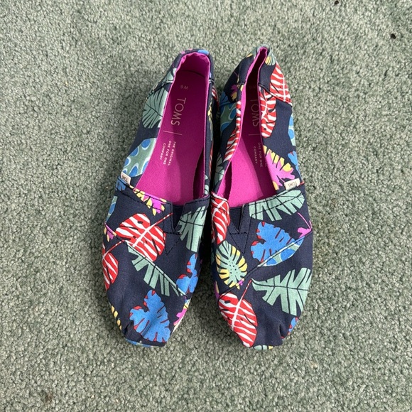 Toms Espadrilles Palm Leaf Print - Picture 1 of 5
